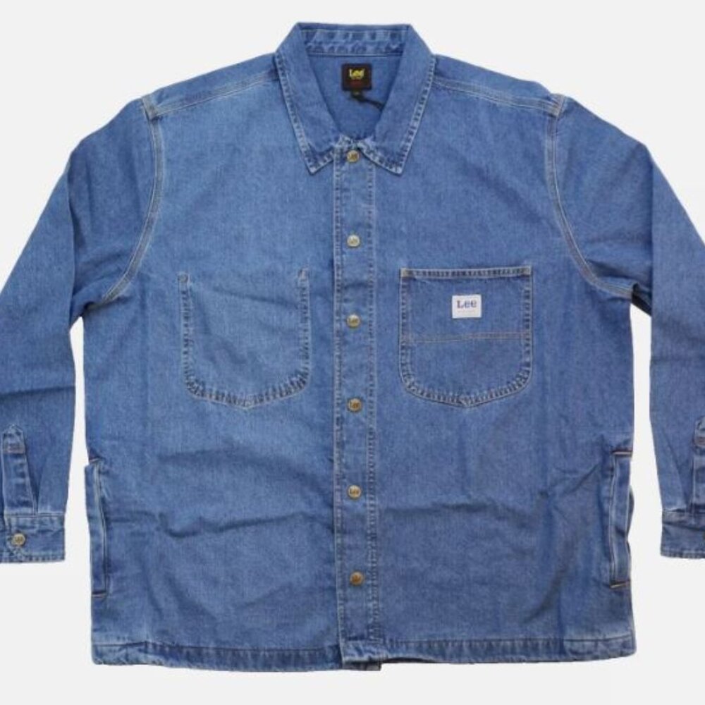 Lee Men's Denim Overshirt Anthem Blue Color Size XXL Workwear Shirt Jacket New